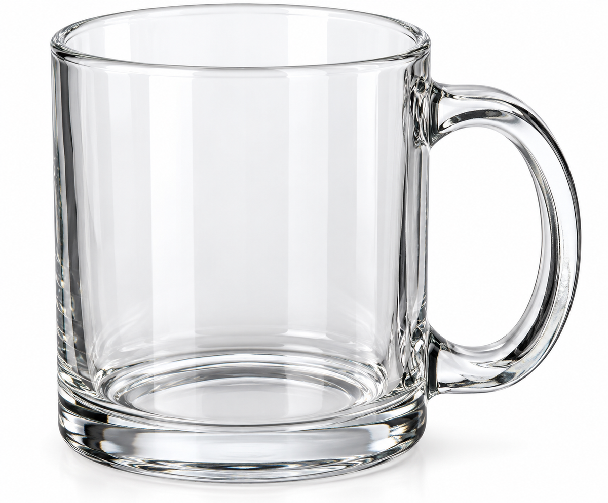 11 oz. Clear Glass Sublimation Mug