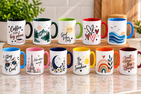 15 oz Sublimation Blanks Mug color inside