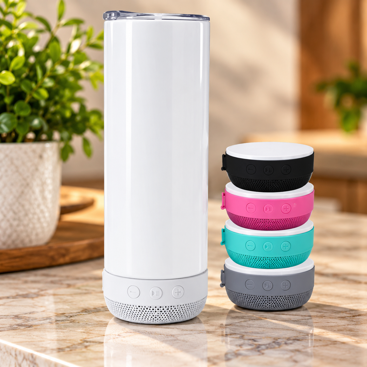 20 oz. Sublimation Stainless Steal Tumbler with Bluetooth Speaker