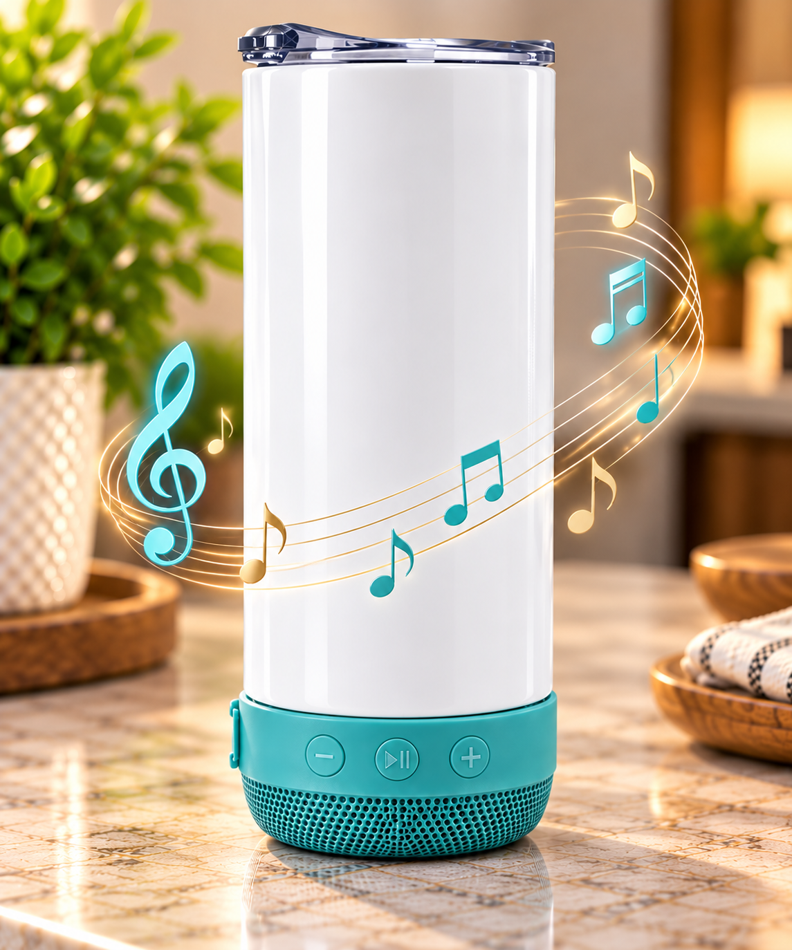 20 oz. Sublimation Stainless Steal Tumbler with Bluetooth Speaker