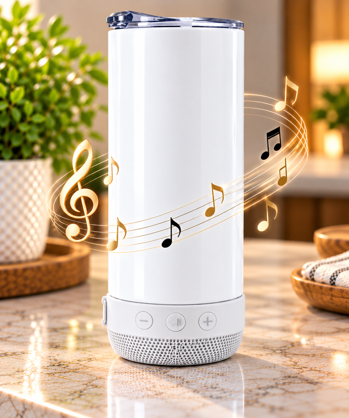 20 oz. Sublimation Stainless Steal Tumbler with Bluetooth Speaker