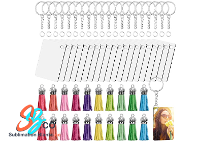 30 Sublimation Tassel Blank MDF Keychain