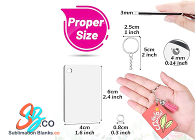 30 Sublimation Tassel Blank MDF Keychain