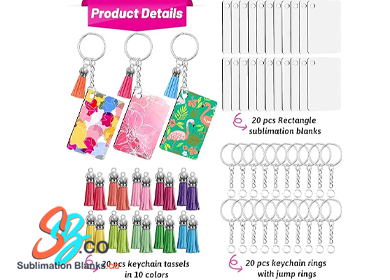30 Sublimation Tassel Blank MDF Keychain