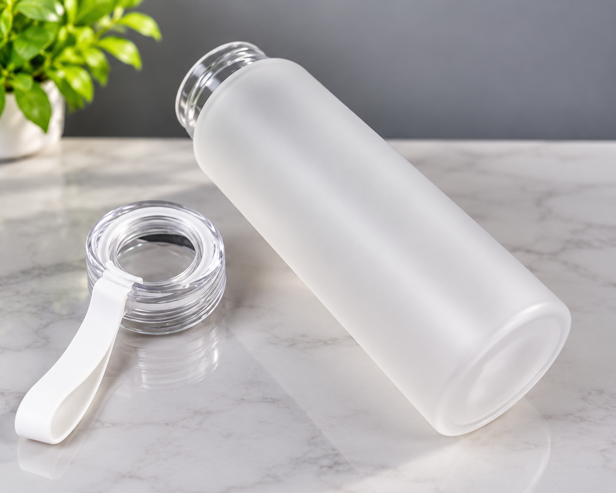 500ml Sublimation Frosted Glass Water Bottle