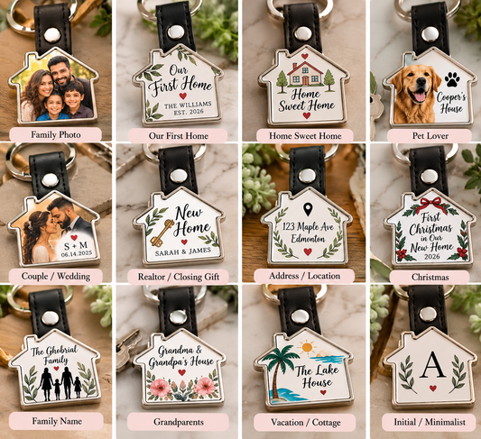 Sublimation House Keychains