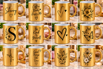 11 oz. Sublimation Ceramic Silver or Gold Mug