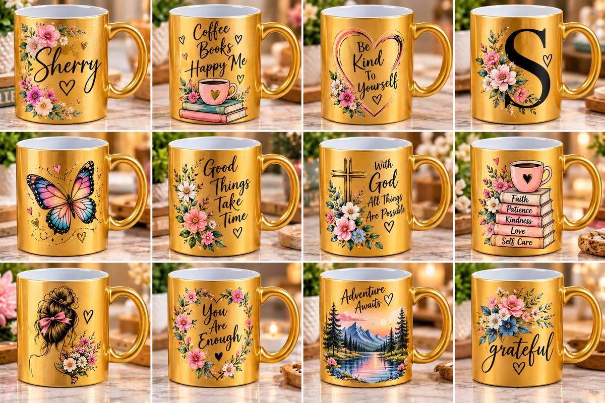 11 oz. Sublimation Ceramic Silver or Gold Mug