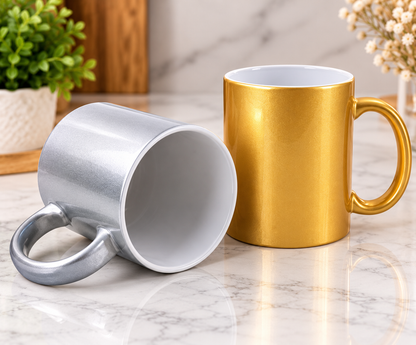 11 oz. Sublimation Ceramic Silver or Gold Mug