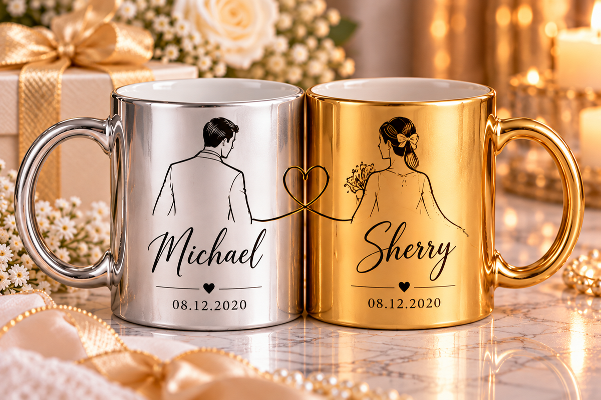 11 oz. Sublimation Ceramic Silver or Gold Mug