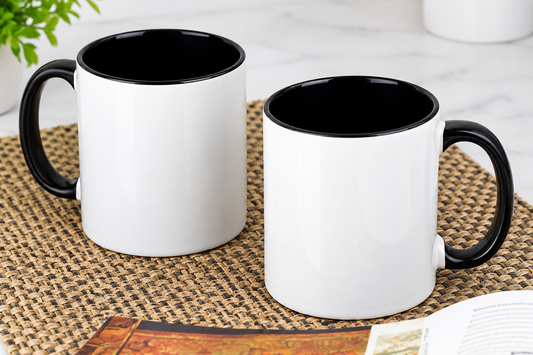 11 oz. Black and White Ceramic Sublimation Mug