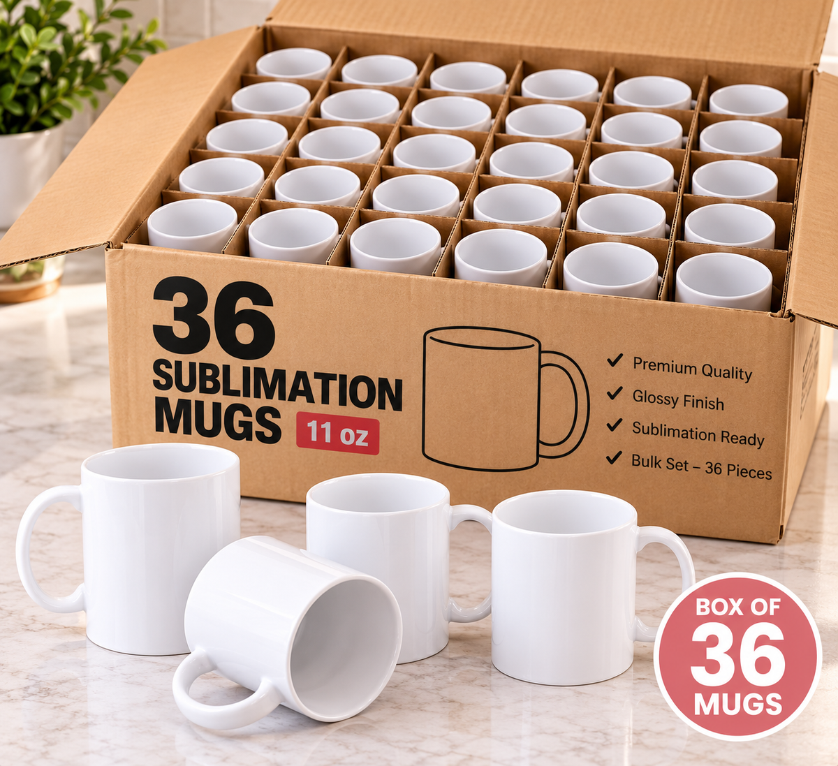 11 oz. Sublimation White Ceramic Mug