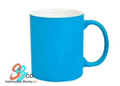 11 oz. Neon blue Ceramic Sublimation Mug