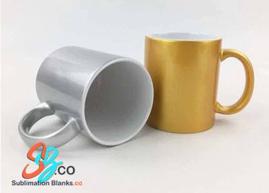 11 oz. Sublimation Ceramic Silver or Gold Mug