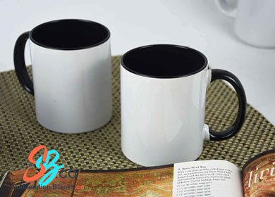 11 oz. Black and White Ceramic Sublimation Mug