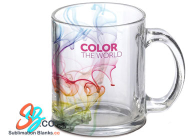 11 oz. Clear Glass Sublimation Mug