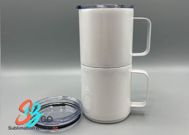 13 oz. Sublimation Stainless steel Stackable mug with lid