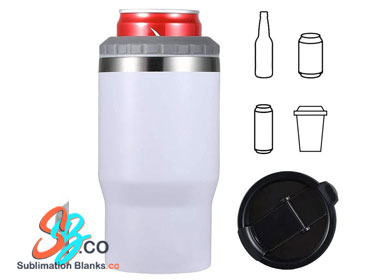 14 oz. Sublimation Stainless Steel Tumbler & Can Cooler with Dual Lids