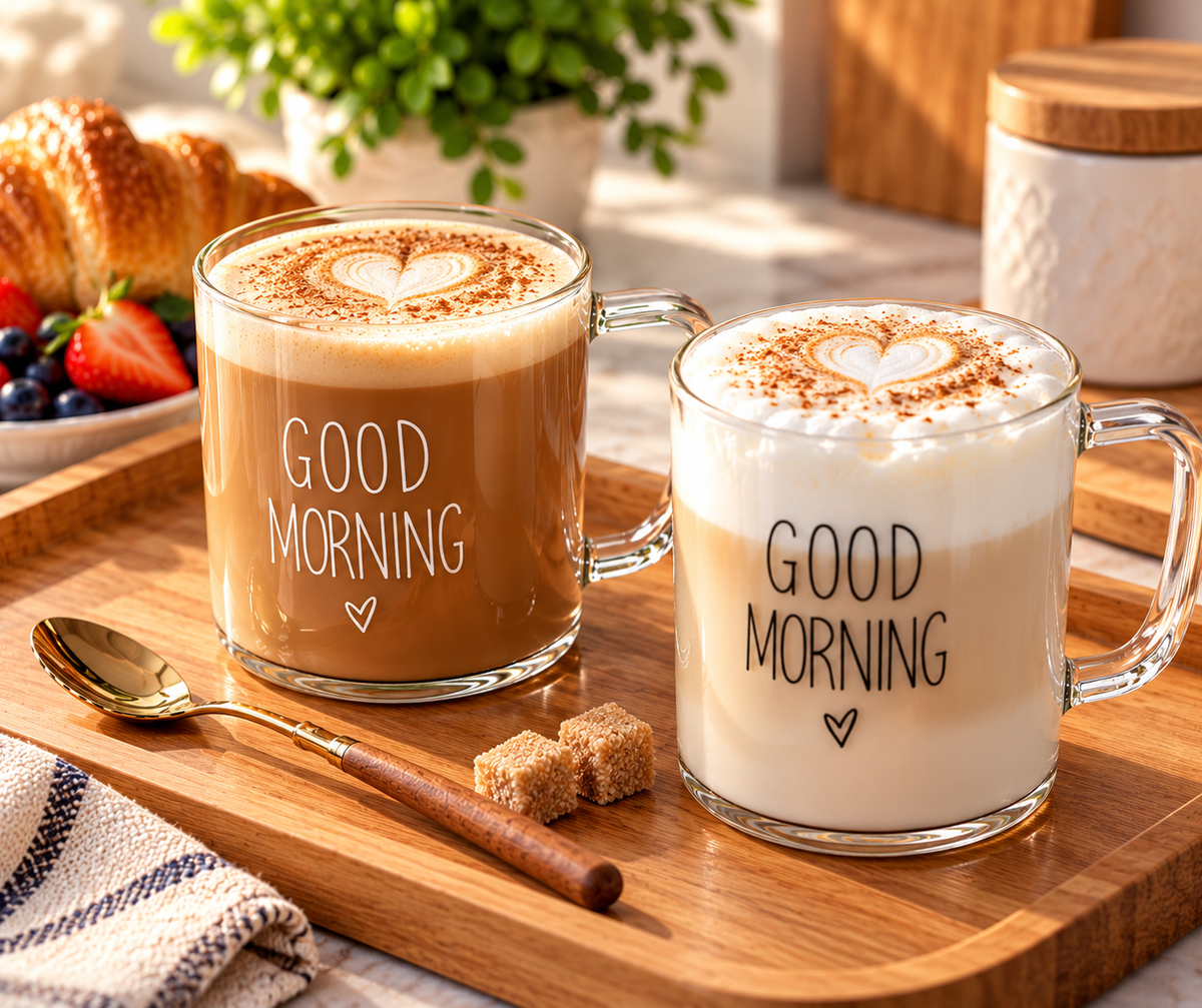 15 oz. Sublimation Heat Resistant Glass Cup with Bamboo Lid