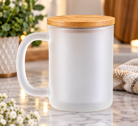 15 oz Sublimation snow globe Mug frosted double layer