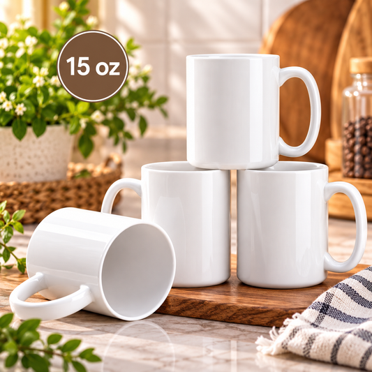 15 oz. Sublimation Ceramic Mug