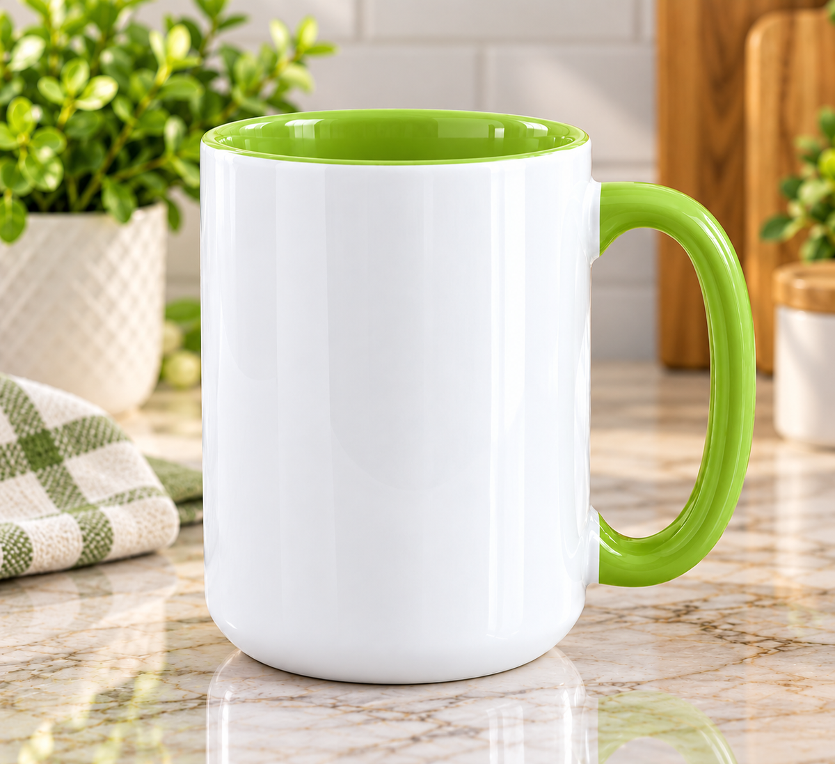 15 oz Sublimation Blanks Mug color inside