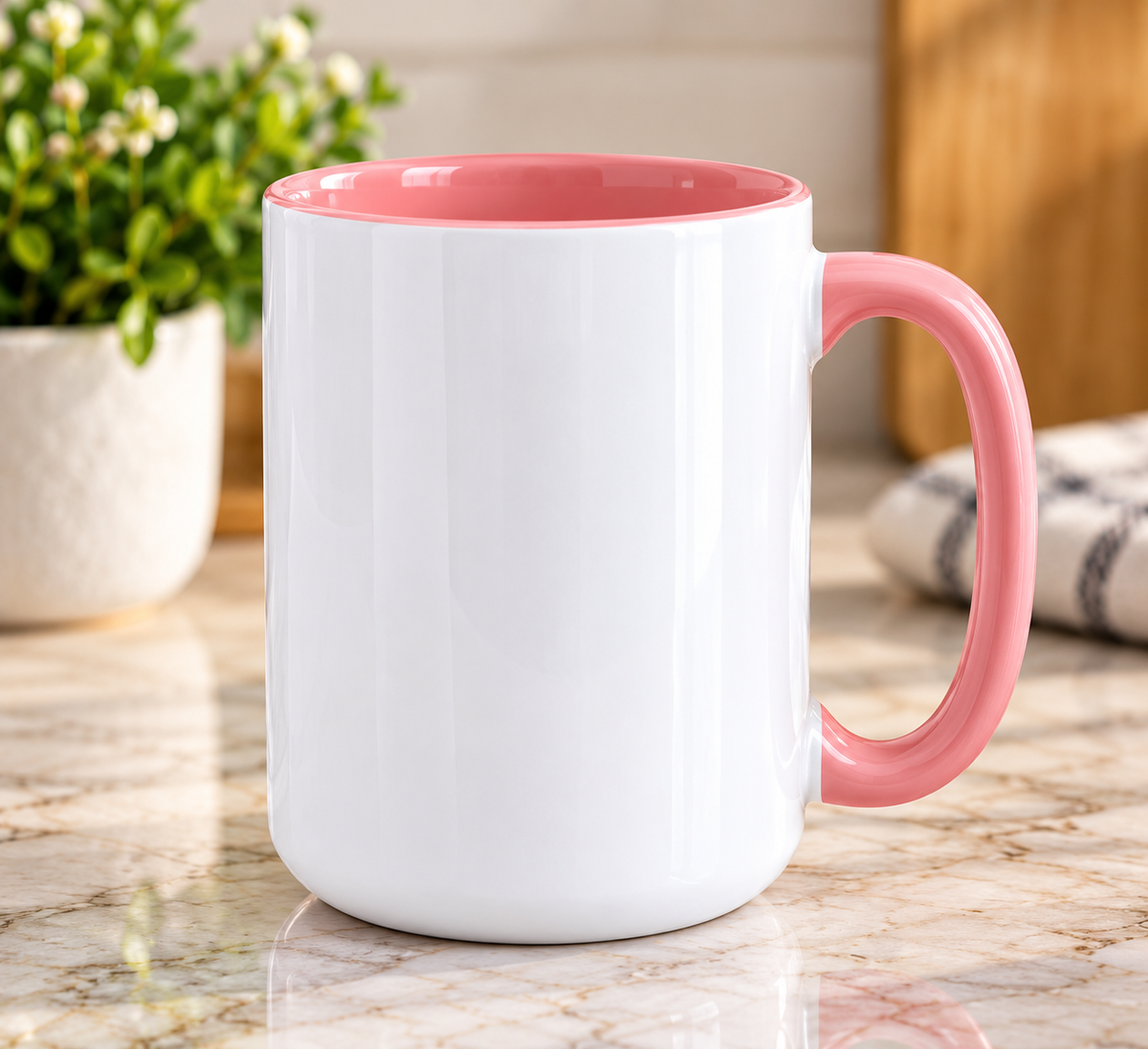 15 oz Sublimation Blanks Mug color inside