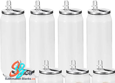 18 oz. Sublimation Glossy White Stainless Steel Can Shaped Cup