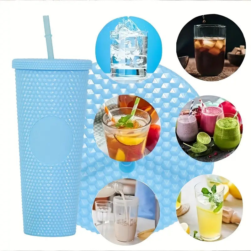 24 oz. Reusable Plastic Double Wall Water Bottle/Tumbler