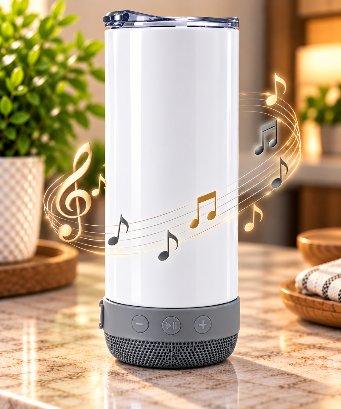 20 oz. Sublimation Stainless Steal Tumbler with Bluetooth Speaker