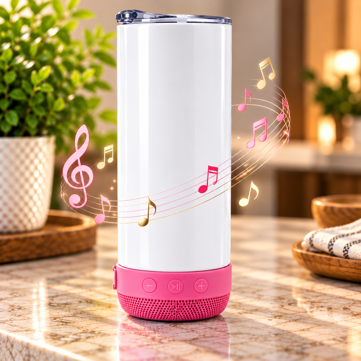 20 oz. Sublimation Stainless Steal Tumbler with Bluetooth Speaker