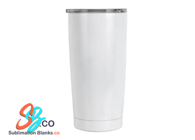 20 oz. Glossy White Sublimation tapered Stainless Steel Tumbler