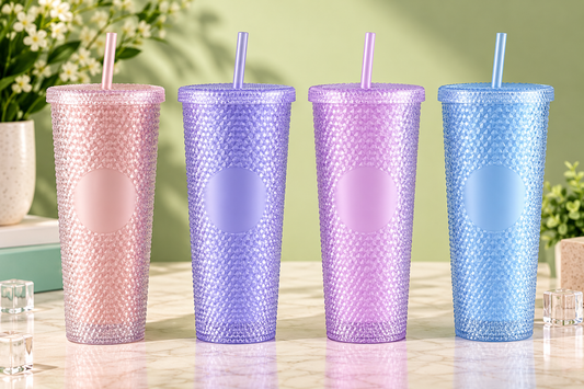24 oz. Reusable Plastic Double Wall Water Bottle/Tumbler