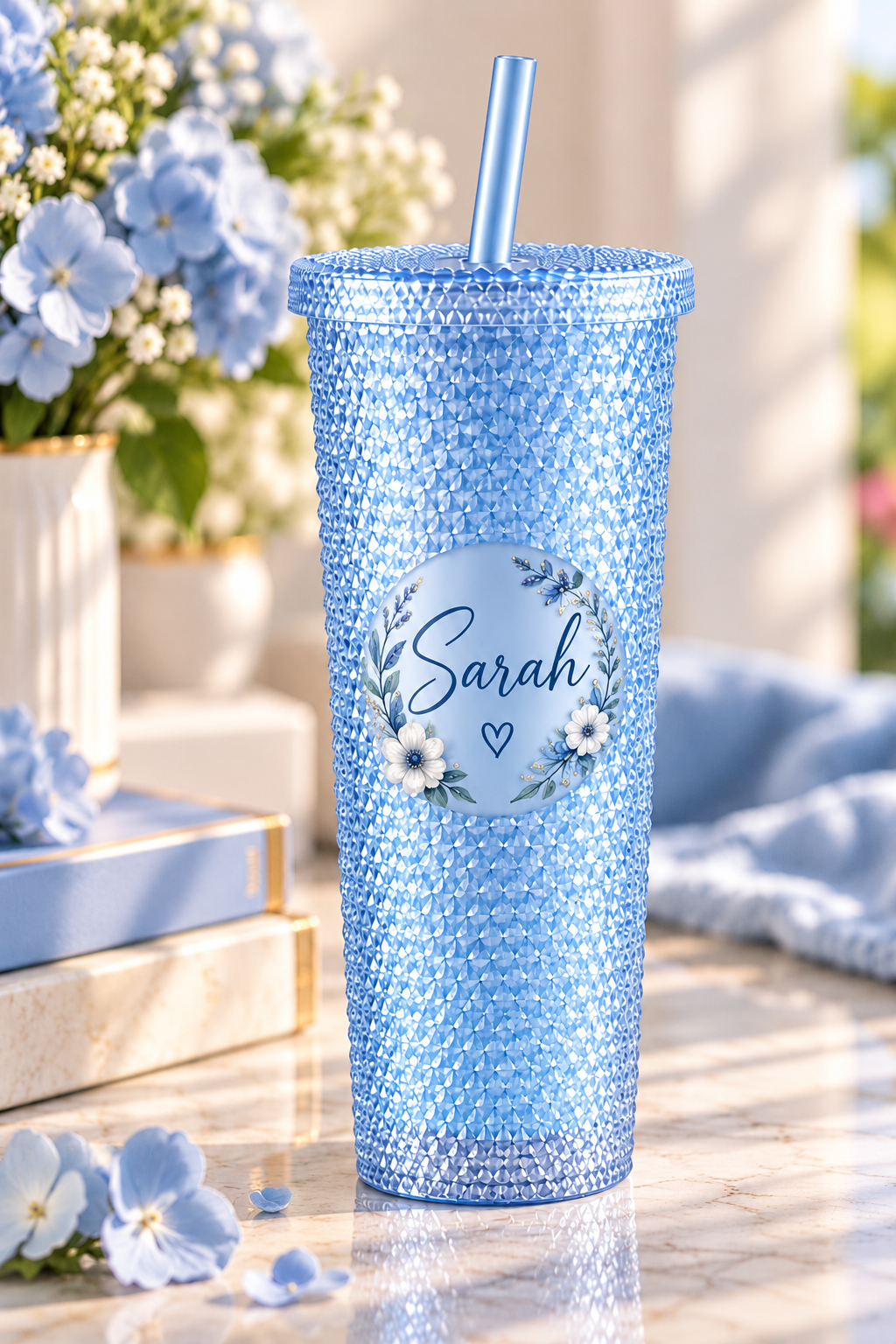 24 oz. Reusable Plastic Double Wall Water Bottle/Tumbler