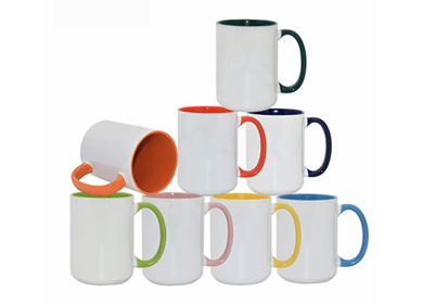 15oz Sublimation Blanks Mug color inside