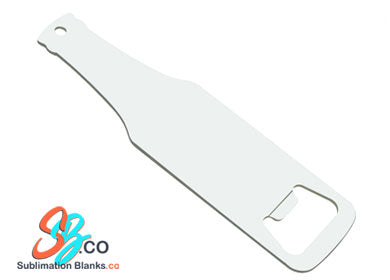 Glossy White Stainless Steel Bottle Opener