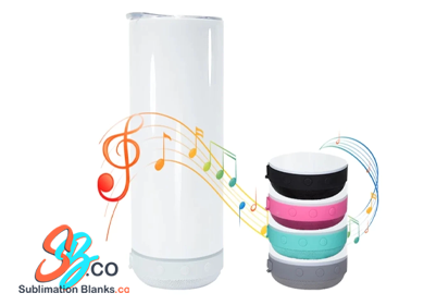 20 oz. Sublimation Stainless Steal Tumbler with Bluetooth Speaker