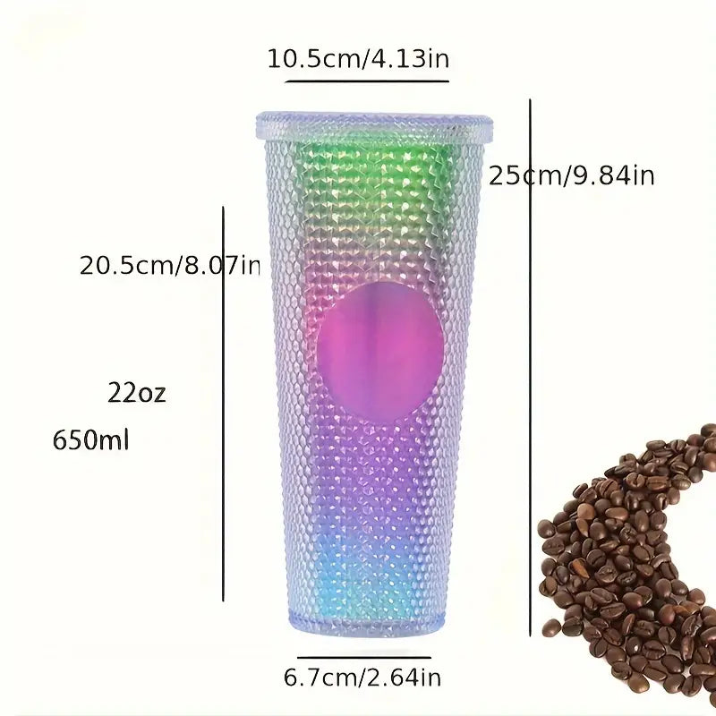 24 oz. Reusable Plastic Double Wall Water Bottle/Tumbler