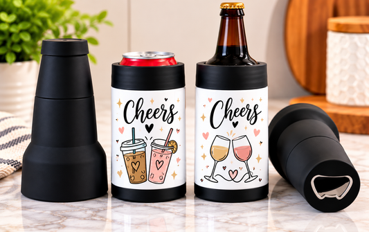 12 oz. White Sublimation Stainless Steel 3 in 1  Bottle/Can Cooler/Thermos