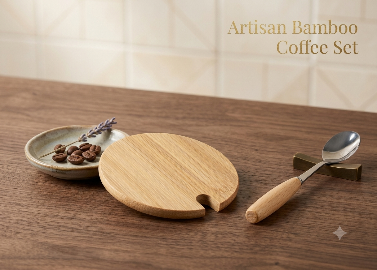 Bamboo lid and spoon